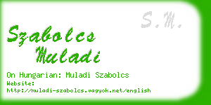 szabolcs muladi business card